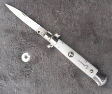 Vintage 1980's Edge Co. Stiletto white pearl mint/NOS!