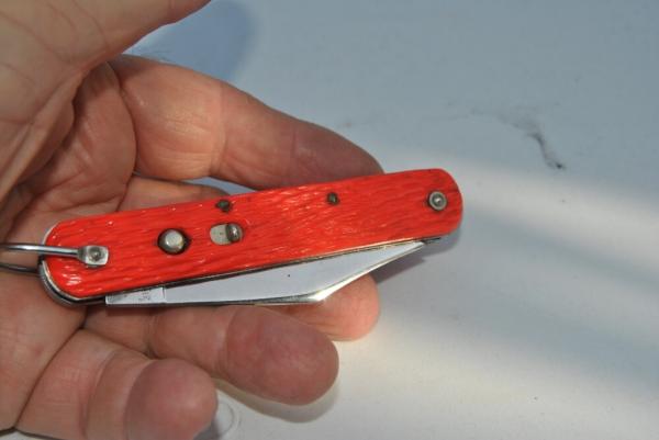 Schrade Walden USA US Govt. Contract Shute Knife Jigged Orange Fiber 4 1/4" Closed Working Fine Schrade Walden USA US Govt. Contract Shute Knife Jigged Orange Fiber 4 1/4" Closed Working Fine