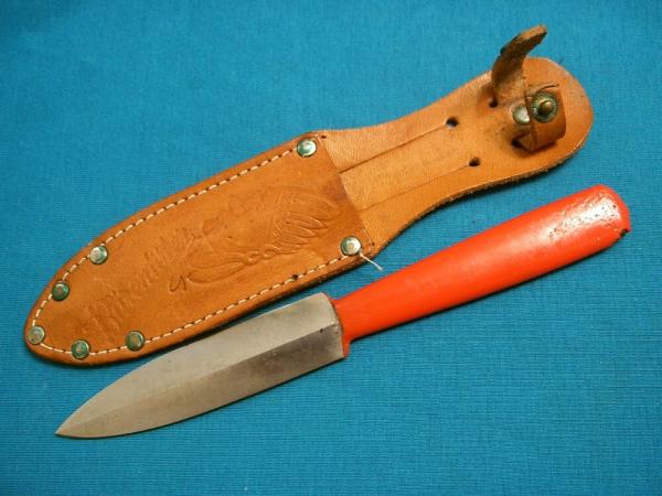 VINTAGE THROWING DIRK DAGGER STILETTO SURVIVAL FIXED BLADE POCKET KNIFE KNIVES SHEATH