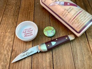 Great Eastern Cutlery Tidioute 19 Little Rattler Red Coral Canvas Micarta