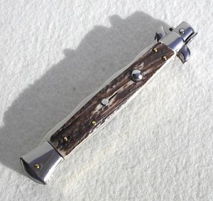NEW 11" FRANK BELTRAME GENUINE EUROPEAN STAG ITALIAN STILETTO KRISS BLADE