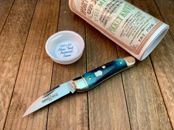 Great Eastern Cutlery Northfield 19 Little Rattler Blue Teal Natural Bone Great Eastern Cutlery Northfield 19 Little Rattler Blue Teal Natural Bone