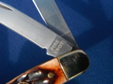 NOS/NIB Pine Knot Brand Stockman Pocket Knife Brown Jigged Bone. New in Box NOS/NIB Pine Knot Brand Stockman Pocket Knife Brown Jigged Bone. New in Box