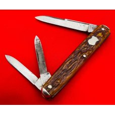 Vintage REMINGTON UMC MADE IN U.S.A. 3-Blade Splitback Whittler Pocket Knife c.1924-1933 Jigged Bone Vintage REMINGTON UMC MADE IN U.S.A. 3-Blade Splitback Whittler Pocket Knife c.1924-1933 Jigged Bone