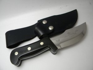 Queen Steel USA No 399 Moose Skinner Micarta Fixed Blade Sheath Knife 