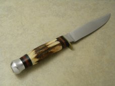 Weidmannsheil Solingen Germany Genuine Stag Fixed Blade Knife 