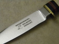 Weidmannsheil Solingen Germany Genuine Stag Fixed Blade Knife 