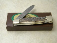 Weidmannsheil Solingen Germany Genuine Stag Damascus Lockback Knife NIB