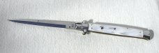 NEW OLD STOCK 13" SKM STILETTO ACRYLIC WHITE PEARL MANIAGO ITALY