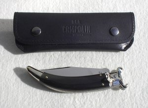 NEW A.G.A. CAMPOLIN BRAZILIAN HORN  LEVER LOCK SHELL PULLER NICKEL SILVER BOLSTERS ONLY 300 MADE