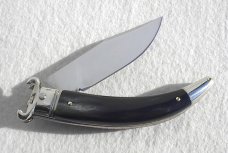 NEW A.G.A. CAMPOLIN BRAZILIAN HORN  LEVER LOCK SHELL PULLER NICKEL SILVER BOLSTERS ONLY 300 MADE