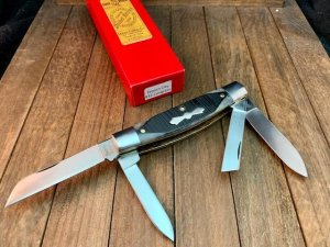 Queen City Cutler Large Congress Black Saw-cut Bone 