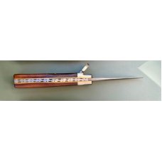 Nice Italian-Style Leverlock Knife, Cocobolo Wood Scales/Damascus Blade Nice Italian-Style Leverlock Knife, Cocobolo Wood Scales/Damascus Blade