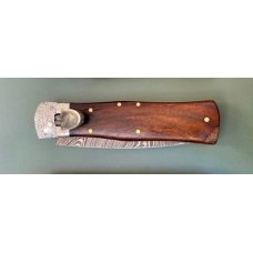Nice Italian-Style Leverlock Knife, Cocobolo Wood Scales/Damascus Blade Nice Italian-Style Leverlock Knife, Cocobolo Wood Scales/Damascus Blade