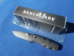 Discontinued Benchmade USA  585 Mini Barrage Spring Assist Stainless Steel 154cm. Box Osborne Design