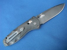 Discontinued Benchmade USA  585 Mini Barrage Spring Assist Stainless Steel 154cm. Box Osborne Design