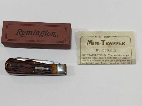 NEW REMINGTON R1178 "MINI-TRAPPER" BULLET KNIFE. 1991 NEW REMINGTON R1178 "MINI-TRAPPER" BULLET KNIFE. 1991