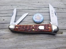 Great Eastern Northfield #38 Burnt Orange Bone English Whittler Knife 380321 GEC