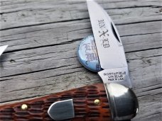 Great Eastern Northfield #38 Burnt Orange Bone English Whittler Knife 380321 GEC