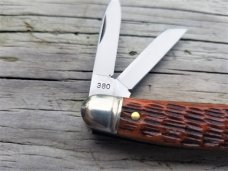 Great Eastern Northfield #38 Burnt Orange Bone English Whittler Knife 380321 GEC