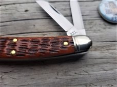 Great Eastern Northfield #38 Burnt Orange Bone English Whittler Knife 380321 GEC