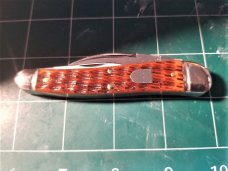 Great Eastern Northfield #38 Burnt Orange Bone English Whittler Knife 380321 GEC