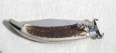 NEW A.G.A. CAMPOLIN GENUINE STAG LEVER LOCK SHELL PULLER NICKEL SILVER BOLSTERS ONLY 300 MADE