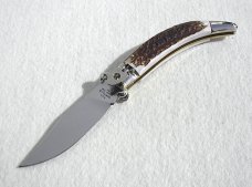 NEW A.G.A. CAMPOLIN GENUINE STAG LEVER LOCK SHELL PULLER NICKEL SILVER BOLSTERS ONLY 300 MADE