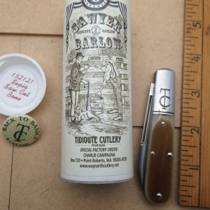 Great Eastern Cutlery, Back to Basics, Sawyer Barlow Knife by Charlie C SFO. 152121. ..........(724)