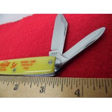 MOSTLY STORED FOR YEARS NOVELTY JACK KNIFE USA COCA COLA YELLOW HAS LIGHT OIL STAINS COLLECTIBLE MOSTLY STORED FOR YEARS NOVELTY JACK KNIFE USA COCA COLA YELLOW HAS LIGHT OIL STAINS COLLECTIBLE