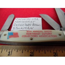 33 YR BIG SALE COLONIAL.USA 3-3/4" STOCKMAN 10th ANNUAL SHOW NORTHEAST CUTLERY COLLECTORS ASSOC. 33 YR BIG SALE COLONIAL.USA 3-3/4" STOCKMAN 10th ANNUAL SHOW NORTHEAST CUTLERY COLLECTORS ASSOC.