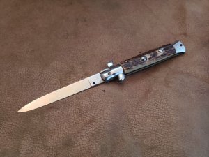 Vintage 9"  Inox stag stiletto