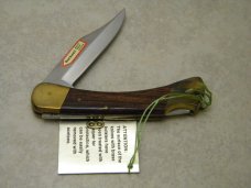 Puma Germany Wood 965 Game Warden Lockback Knife c.1985 Puma Germany Wood 965 Game Warden Lockback Knife c.1985