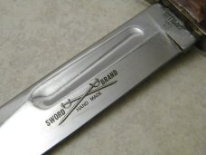 Camillus Sword Brand New York USA Stacked Leather Fixed Blade Knife in Box and Sheath