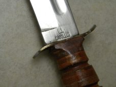 Camillus Sword Brand New York USA Stacked Leather Fixed Blade Knife in Box and Sheath