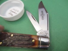 Great Eastern Northfield , Stag Handle Lick Creek Boys Knife Pattern # 141218 Great Eastern Northfield , Stag Handle Lick Creek Boys Knife Pattern # 141218