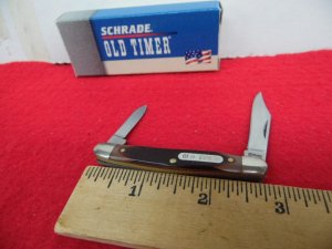 33 YR GOODBUY SALE SCHRADE OLD TIMER USA 104OT PEN KNIFE IN BOX UNUSED DELRIN FROM STORAGE