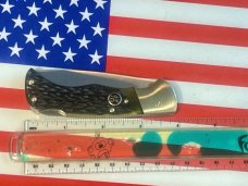 J A Henckels (HK-135-GP) Folding Hunter Pocket Knife with Nice Green Bone Handles -NOS +Orig Box J A Henckels (HK-135-GP) Folding Hunter Pocket Knife with Nice Green Bone Handles -NOS +Orig Box