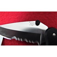BUCK 430C USA SUNFISH SHAPE APPROX. 3-1/2 BLACK CENTER LOCK PARTIAL SERRATED AS NEW UNUSED BUCK 430C USA SUNFISH SHAPE APPROX. 3-1/2 BLACK CENTER LOCK PARTIAL SERRATED AS NEW UNUSED