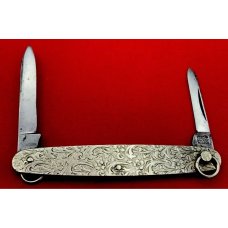 Vintage **RARE** NEW YORK KNIFE CO Walden 2-Blade Decorative Twist Ring Pen Knife c.1882-1931 Vintage **RARE** NEW YORK KNIFE CO Walden 2-Blade Decorative Twist Ring Pen Knife c.1882-1931