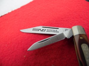 SCHRADE OLD TIMER USA 72OT JACK KNIFE NORFOLK SOUTHERN RR IN BOX UNUSED DELRIN FROM STORAGE