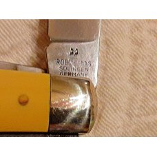 Vintage Kissing Cranes 31 Robi Klaas 3 Blade Yellow Stockman Solingen Germany New In Box Vintage Kissing Cranes 31 Robi Klaas 3 Blade Yellow Stockman Solingen Germany New In Box