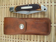 SCHRADE OLD TIMER 125OT MUSTANG U.S.A MADE LARGE FOLDING LINER LOCK HIGH CARBON STEEL KNIFE & SHEATH SCHRADE OLD TIMER 125OT MUSTANG U.S.A MADE LARGE FOLDING LINER LOCK HIGH CARBON STEEL KNIFE & SHEATH