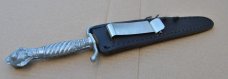 Korium PIC Dagger Aluminum Handle Ball Claw Pommel 9 3/4" OAL Double Quilon Leather At Tang Korium PIC Dagger Aluminum Handle Ball Claw Pommel 9 3/4" OAL Double Quilon Leather At Tang