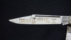 ++ VTG RARE 1986 FIGHT'N ROOSTER BROWN SUGAR 3 Blade Pocket Knife - SOLINGEN! ++ ++ VTG RARE 1986 FIGHT'N ROOSTER BROWN SUGAR 3 Blade Pocket Knife - SOLINGEN! ++