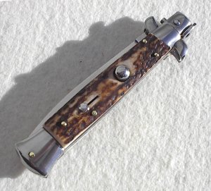 NEW FRANK BELTRAME 9" GENUINE EUROPEAN STAG ITALIAN STILETTO