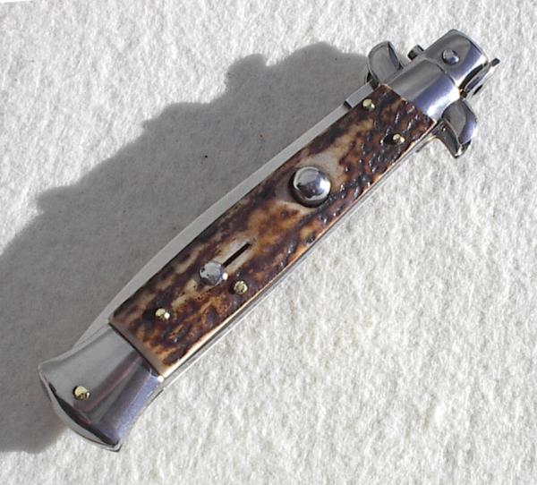 NEW FRANK BELTRAME 9" GENUINE EUROPEAN STAG ITALIAN STILETTO