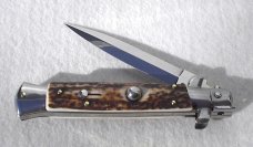 NEW FRANK BELTRAME 9" GENUINE EUROPEAN STAG ITALIAN STILETTO
