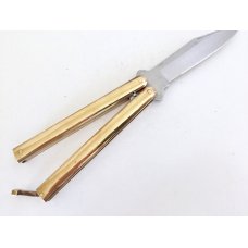 Vintage Frost Solid Brass Balisong Japan Vintage Frost Solid Brass Balisong Japan