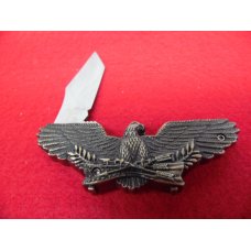 RARE TO FIND BRASS EAGLE POCKET KNIFE HAS STARS AND STRIPES TANTO BLADE & BOX DETAILED EAGLE 2 SIDES RARE TO FIND BRASS EAGLE POCKET KNIFE HAS STARS AND STRIPES TANTO BLADE & BOX DETAILED EAGLE 2 SIDES